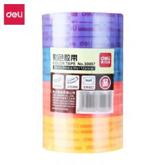 得力 透明胶带 30007 8mm*30y 12卷/筒