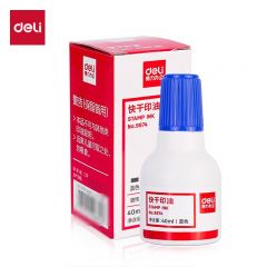 得力 印泥油 9874 蓝色（40ml/瓶）