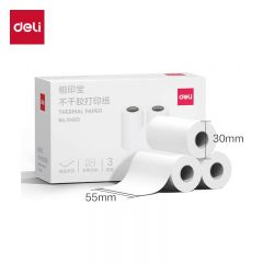 得力 热敏不干胶打印纸 XH03 白 3卷/盒