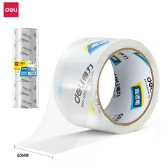 得力 30322 透明封箱胶带 60mm*50y*50um 6卷/筒
