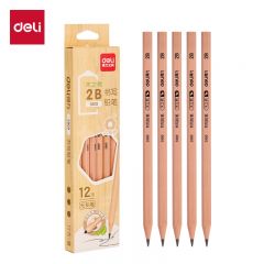 得力 原木铅笔2B S909-2B 12支/盒