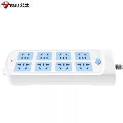 公牛（BULL） 超功率保护新国标插线板/插排/排插/接线板/拖线板 8位总控全长1.8米 GN-604