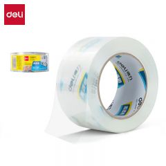 得力（deli） 高品质高透明封箱胶带/打包胶带 60mm*100y*50um(91.4m/卷) 单卷装 办公用品 30369