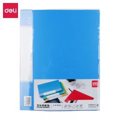 得力  5348文件夹 A4加厚资料整理收纳夹 长押夹+插袋