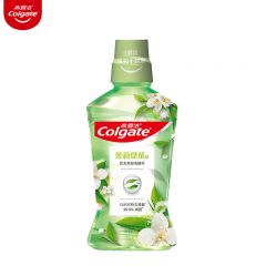 高露洁（colgate）清新口气成人牙龈护理无酒精 绿茶味漱口水500ml