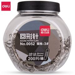 得力 回形针 0052(200只/桶)