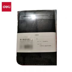 得力 BP119 黑色 A7/96张便携笔记本子皮面本