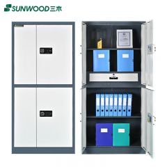 三木（SUNWOOD） BG871 整体双节四门指纹保密柜办公柜(带屉) 国密双认证