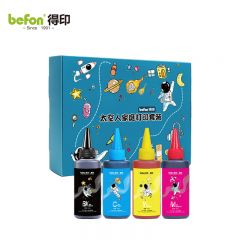 得印（befon）通用墨水四色套装+相纸 适用803墨盒佳能惠普佳能爱普生喷墨打印机墨水连供填充彩色墨汁