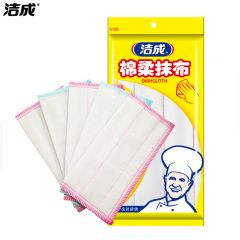 洁成 绵柔抹布5片装强力吸水轻松去污洗锅刷碗厨房百洁布