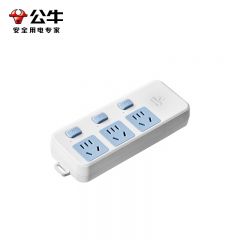 公牛（BULL） GN-314W(S)3位分控无线插座 无线袋装延长线插座/插线板/插排/排插/接线板/拖线板（复合膜/3561）