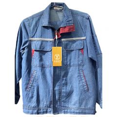 雅霖服 厚款牛仔工作服BHHS-9010 L码
