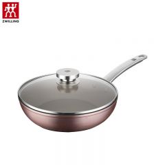 双立人（ZWILLING） ZW-EY105不粘锅平底锅煎锅炒菜锅煎蛋炸锅牛排锅煎饼少油烟Enjoy锅具特渠 煎锅 粉色 30cm