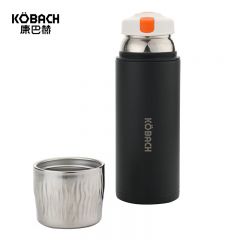 康巴赫（KBH）  双饮背带保温杯（墨黑）  LPB45B02 450mL