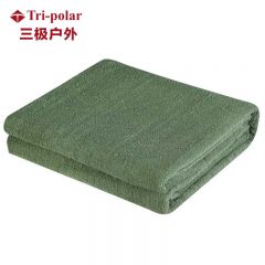 三极户外（Tri-Polar） TP2834单人宿舍全棉空调毛毯军绿色900g150*200cm