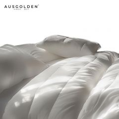 AUSGOLDEN BNA02002124301M系列进口当斯羊毛被A类抗菌防螨宿舍单双人被子春秋加厚保暖冬被100%亲肤羊毛冬被220*240cm