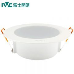 雷士（NVC）LED全塑筒灯 NLED92025N 3W-3000K暖黄 99半光白 开孔75mm 20个装