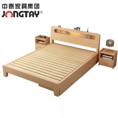 中泰（jongtay）木床现代简约单人床家用宿舍休息室木板床 J-YQDZ09 2000*1200*450mm