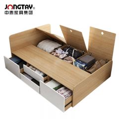 中泰（jongtay） J-JBDZ10板木床现代简约公寓宿舍双人床 1500*2000*600mm