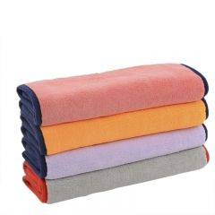 兰诗（LAUTEE） 加厚双面双色不掉毛吸水抹布清洁巾擦车巾40*40cm颜色随机5条装 DA1059
