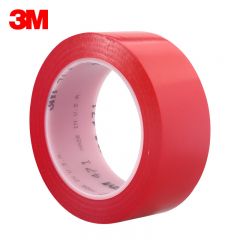 3M  471 PVC警示标识胶带地标线胶带贴 划线安全标识警示标记工业地板车间工厂耐磨轻松剥离防水无残胶 红色 50mm宽