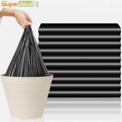舒蔻   （Supercloud） 垃圾袋家用手提式小号黑色背心式大号拉圾桶商用酒店物业加厚塑料袋 40*62/35个