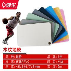 健伦（JEEANLEAN） 室内篮球场地胶 JL-LQMW060高端场馆专用防滑运动地板赛事训练通用PVC木纹8mm