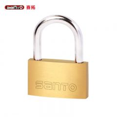 赛拓（SANTO) 铜挂铁挂锁 长梁薄型厚型 水电表箱浴室泳池游泳馆柜子门锁 通开  0056 铜挂锁(大号)60mm