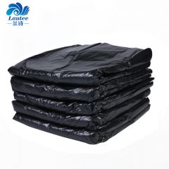 兰诗（LAUTEE）加厚加大平口黑色大垃圾袋酒店环卫物业 80*100cm加厚  50个/包