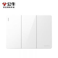 公牛(BULL) G59K312 明装大板开关插座 三开双控开关