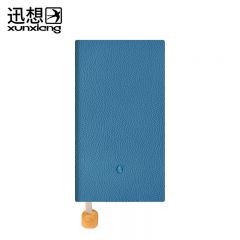 迅想 A6软皮荔枝纹笔记本工作软抄本会议记录本初高中生练习本 孔雀蓝6559
