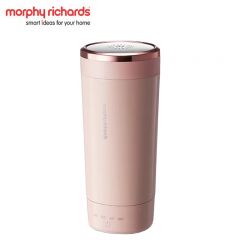 摩飞（Morphyrichards） MR6060便携式烧水壶保温电热水杯小型旅行加热杯316不锈钢随行水杯 落樱粉