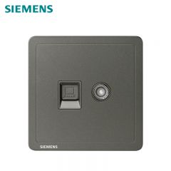 西门子（SIEMENS） 5UH14353NC06 电视+电脑插座(超5类) 一位TV + 一位网络插座电视宽带插座 致典系列 烟金灰