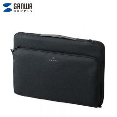 山业（SANWA）IN-CAC1BK简约款笔记本内胆包横开口双护角13.3英寸黑色