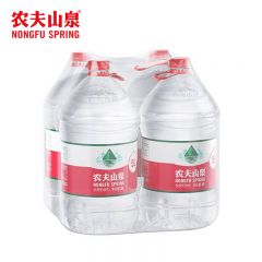 农夫山泉 饮用天然水5L*4桶 饮用水 塑膜装 商务会议用水办公室用水家庭饮用水 5L桶装水【满10箱全国包邮】