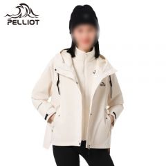 伯希和（Pelliot） 秋抓绒冲锋女三合一登山外套 12240112 米白色 XL