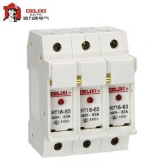 德力西电气（DELIXI ELECTRIC） 圆筒形帽熔断器 底座；RT18-32 3P 座（白色）