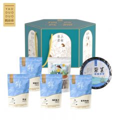 姚朵朵 瑞盒食锦礼盒390g 组合海产干货虾皮紫菜蛤蜊干海带海米鱼干