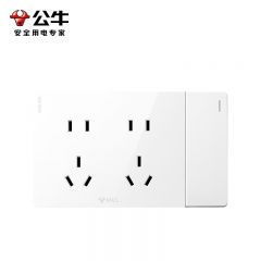 公牛(BULL) G59E636 明装大板开关插座 一开双控带十孔开关插座