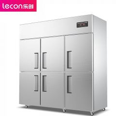 乐创 (lecon) 商用六门冰柜 立式厨房髙身雪保鲜高柜 双压缩机冰箱 双温【工程款】LC-J-LM03