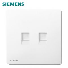 西门子（SIEMENS） 5UH31653NC08 荟绎二位电脑插座网线口网络面板 适用电话信息模块CAT5E辰光白