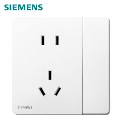西门子（SIEMENS） 5UB31263NC08荟绎10A二三极插座10A五孔插座 带单控开关 辰光白