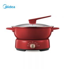 美的（Midea） MC-22HGY2802 电火锅家用多功能锅5L大容量多用途锅分体式0氟钛陶不粘涂层电煮锅IH电磁炉火锅