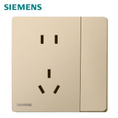 西门子（SIEMENS） 5UB31363NC03 荟绎10A二三极插座五孔插座弹力漆 带双控开关日曜金