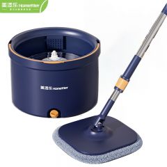 美添乐（HoMettler）净污分离家用一拖净免手洗拖把带桶 懒人旋转平板拖地 雾霾蓝【净污分离】+2布+清洁片