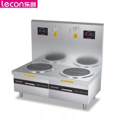 乐创（lecon） 商用双头矮汤炉 12KW*2酒店饭堂企业电磁灶 LC-J-SAT12