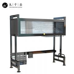 九千谷 6691 厨具水槽沥水架带门66CM全套挂件 置物架台面碗盘收纳架多功能洗碗架水池碗碟架沥水架