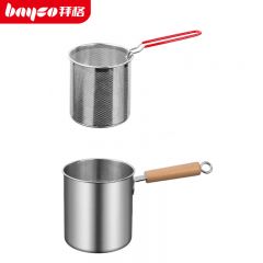 拜格（BAYCO） 油炸锅304不锈钢家用省油深型小炸锅炸串天妇罗炸蛋专用锅BG1873