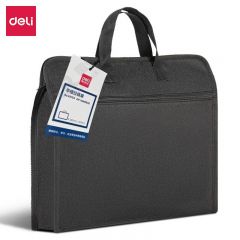 得力（deli）办公公文包商务男女职业文件袋事务包/文件包手提袋便携 P63753黑色