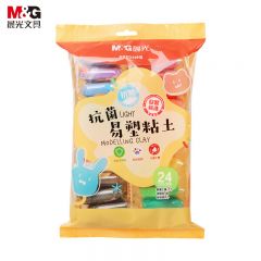 晨光（M&G） AKE039H8 文具4D超轻粘土儿童彩泥橡皮泥黏土小学生玩具 24色安心袋装
